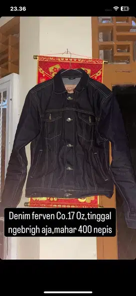 Jaket Raw Denim Fervent.Co 17oz
