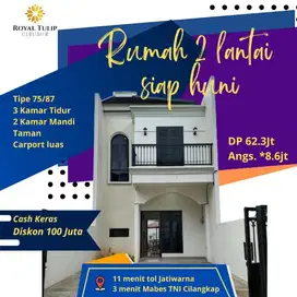 RUMAH MODERN SIAP HUNI HANYA 3MENIT KE MABES CILANGKAP DISKON 100 JT