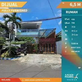Dijual Rumah Full Furnish Premium Mewah di JA Suprapto Malang