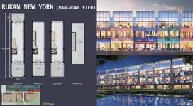 RUKO DIJUAL PIK 2 MARINA BAY 4.5X23 NEW YORK VIEW MANGROVE 3.5 LANTA