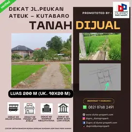 Dijual Tanah Kavling 200 m dekat Pasar Lam Ateuk - Akses mudah & SHM