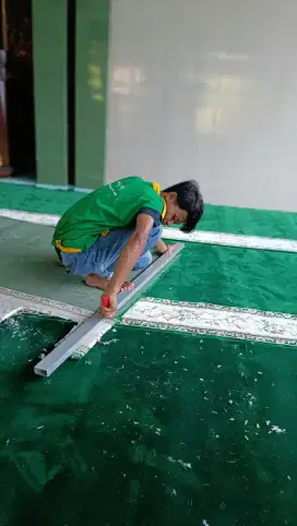Ready karpet Masjid import real free pasang