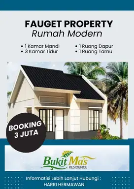 RUMAH CLUSTER TANPA DP DI SERANG BANTEN
