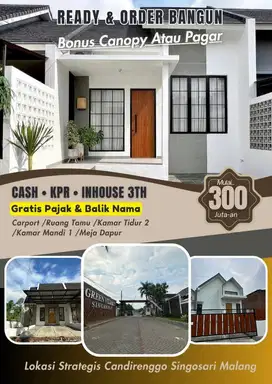GREEN VILLAGE & GREEN PALMA,RUMAH CANTIK, STRATEGIS DI SINGOSARI,MLG