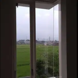 Aluminium kusen pintu jendela kaca
