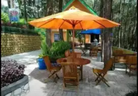 Meja payung,meja bundar,meja outdoor