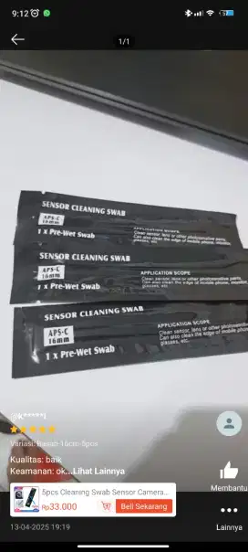 Cleaning swap sensor kamera