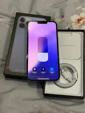 Dijual Iphone 13 Promax 256GB Blue Mulus Lengkap Terdaftar