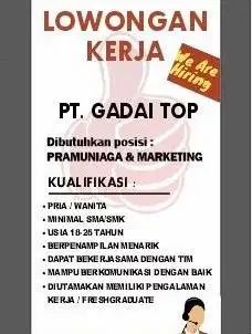 Lowongan Gadai Top (Loker)