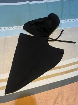inner hijab hitam + cepol