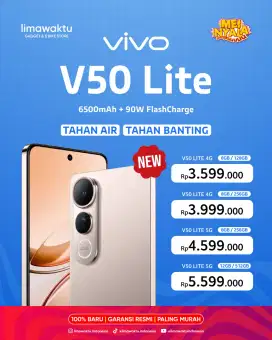 Vivo v50 lite ram 8/256 4g dapat free gift box