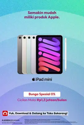 Kredit iPad Mini Segampang itu! Promo Bunga bisa 0% 2GP