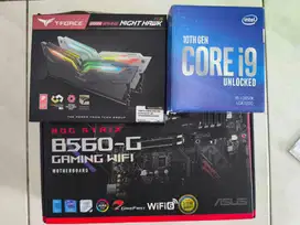 Paket PC ntel i9 10850K + RAM TFORCE 16 GB DDR4 + Asus ROG + AIO 720