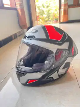 Helm KYT TT Course Red Black Gun Metal