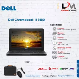 Dell Chromebook 3180 Celeron N3060 Ram 4GB 16GB microSd Card 128GB