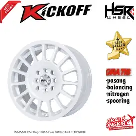 Velg Model Rally Merk HSR Tipe Takasaki R15 Untuk Mobil Suzuki Ignis