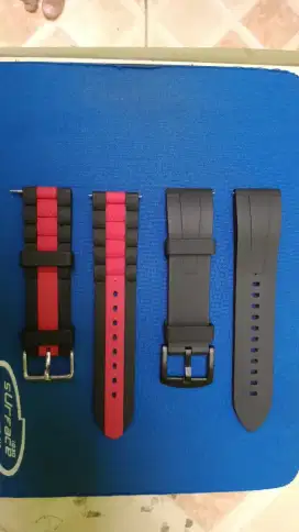 Dijual tali jam tangan 3 pasang rubber dan kulit sekaligus