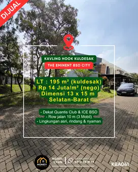 Kavling Hook Kuldesak 195 m² The Eminent BSD