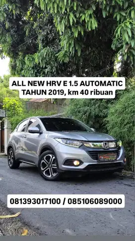 ALL NEW HRV E 1.5 AUTOMATIC
TAHUN 2019, km 40 ribuan