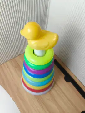 Mainan Anak Ring Donat Stacking Bebek Kuning