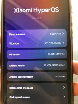 Di jual hp xiomi hyper OS
