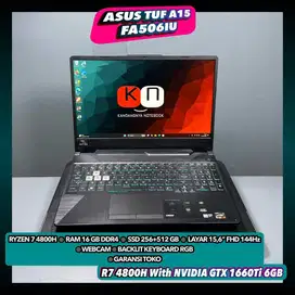 Asus Tuf A15 FA506IU Ryzen 7 4800H GTX1660Ti Ram16GB Ssd256+512GB