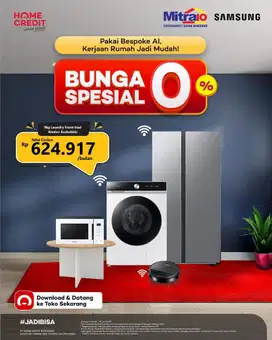 SEGAMPANG ITU DAPATKAN KULKAS SBS ELUX PROMO BUNGA 0% DI HOMECREDIT