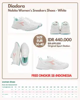 Diadora Nobita Women's Sneakers - White | Sepatu Wanita Size 36-40