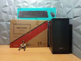 PC Set Desain Office Intel Core i3 7100 RAM 8GB SSD 256GB Monitor 19
