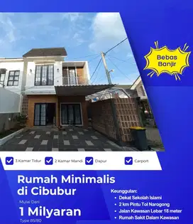 Dijual rumah 2 lantai strategis di cibubur