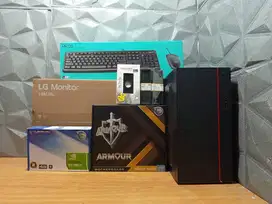 PC Set Office Desain Low Intel i5 4590 VGA GT730 4GB Monitor 19 Inch