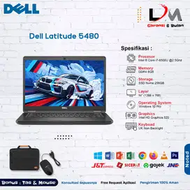 Dell Latitude 5480 Intel Core i5-8250U Ram 8GB SSD 256GB Siap Pakai
