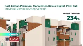 Rukost 2 Menit UMM Strategis Premium Full Furnished, Manajemen Online