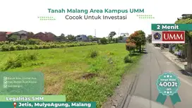Jual Tanah Malang Cocok Untuk Investasi Area UMM