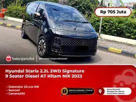 [LOW KM] Hyundai Staria 2.2L Signature Sunroof 9 Seat AT Hitam 2023