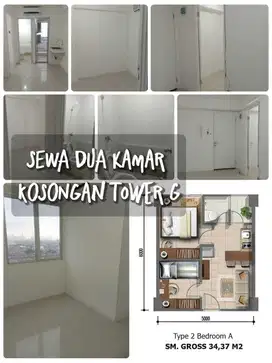 Bisa per 6bln apartment Bassura City type 2BR kosongan