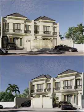 Rumah baru design mewah American classic di cempaka putih tengah
