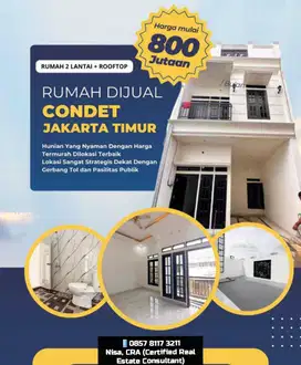 Rumah KPR BSI Di Kramat Jati Jakarta Dekat Jl Raya Condet RSUD Stasiun
