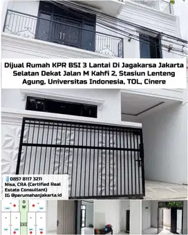 Jual Rumah KPR Di Jagakarsa Jaksel Dekat Jl M Kahfi 2 Stasiun Lenteng