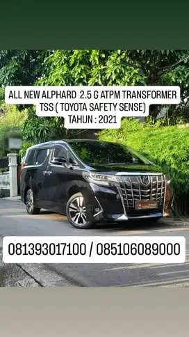 ALL NEW ALPHARD  2.5 G ATPM TRANSFORMER TSS, th 2021,plat AD