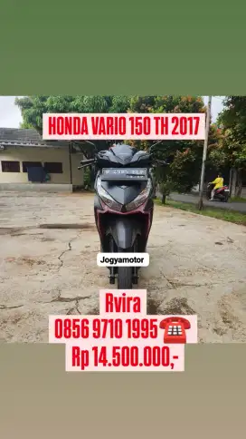 Honda vario 150 th 2017 plat jakarta