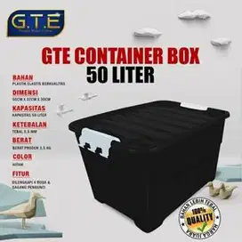 Container Box | kontainer Box Plastik | Kotak Penyimpanan 50L