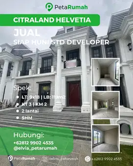Rumah Villa Dijual Siap Huni Komplek Citraland Helvetia