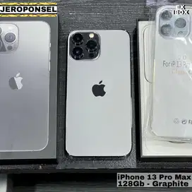 IPHONE 13 PRO MAX 128GB GRAPHITE IBOX MULUS FULL SET GARANSI