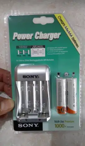 Charger baterai sony bonus 2 pcs Baterai Sony AA