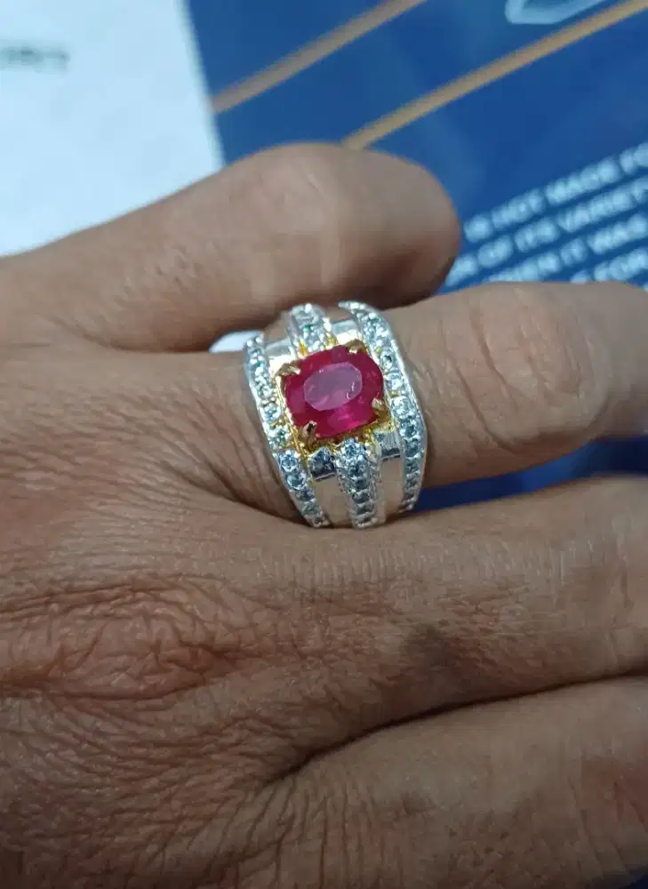 Natural ruby corundum merah delima