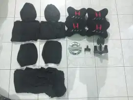 bantal leher mobil, cover bensin, holder, cover jok mobil 2baris