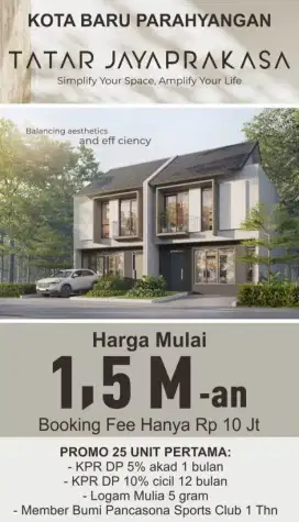 Rumah mewah kota baru Parahyangan 2 lantai