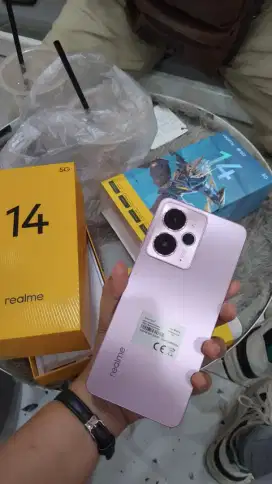 Realme 14 5g warna pink langkah