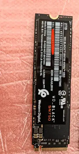 SSD NVME WD Black S750 Nvme M.2 2280 2TB